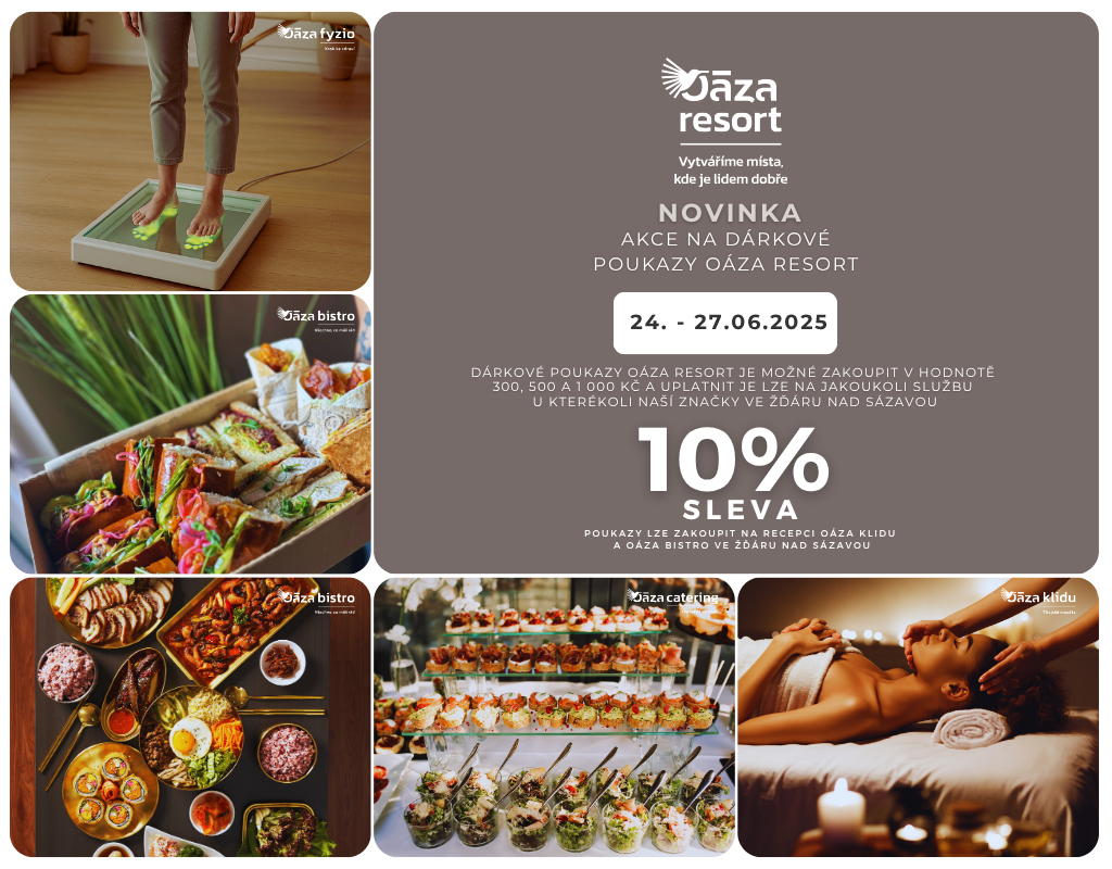 NOVINKA, AKCE OÁZA RESORT -10% NA POUKAZY