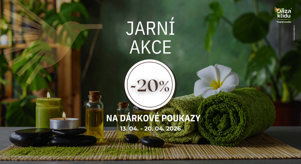 Jarní akce se slevou 20% na dárkové poukazy