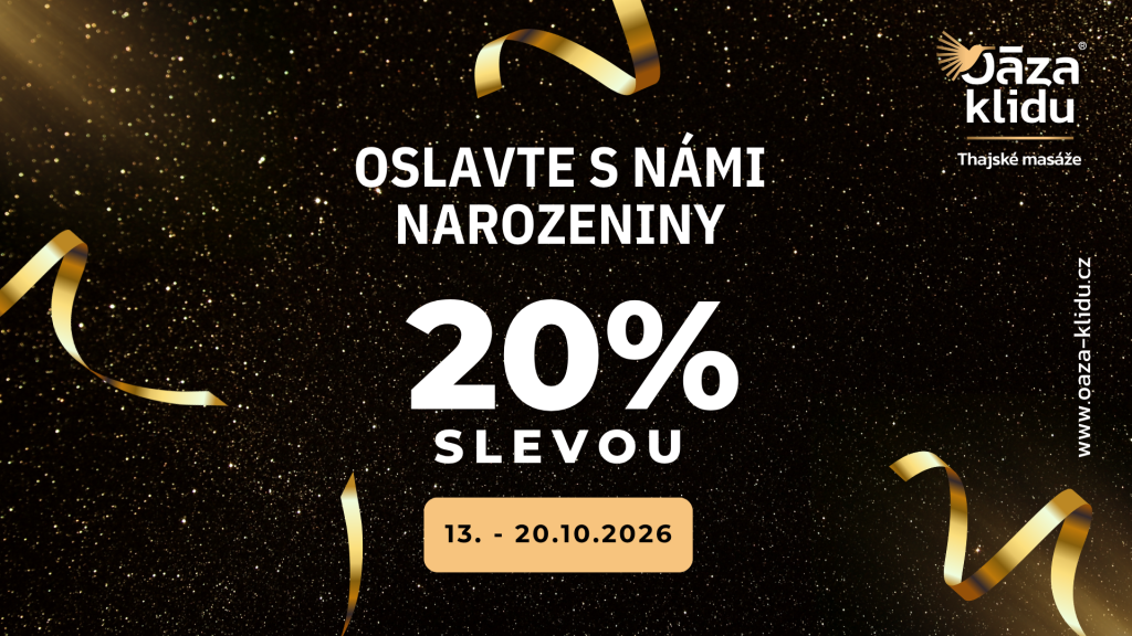 Narozeninová akce se slevou 20%